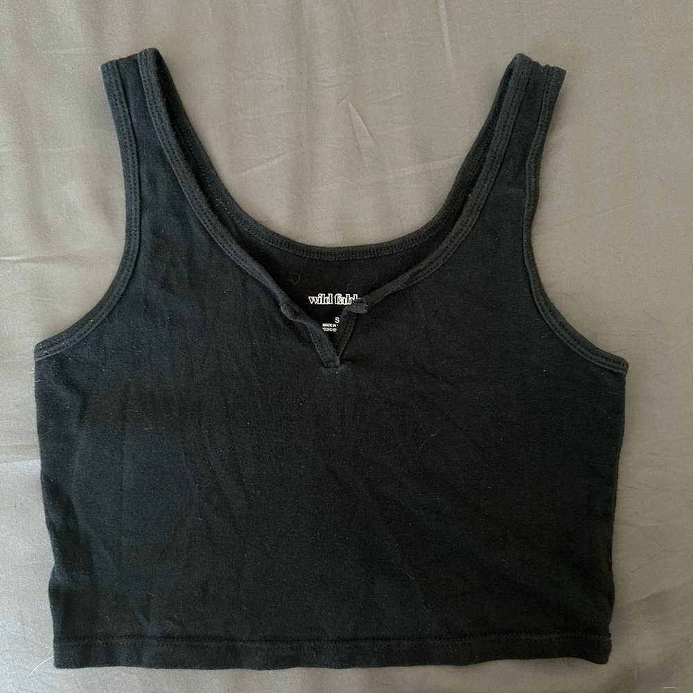 Wild Fable Classic Black Crop Top